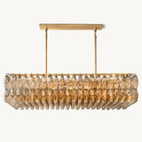 Lustre Rectangulaire en Verre Fumé Venezia 137cm