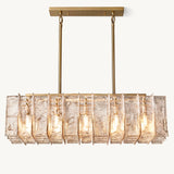 Lustre Rectangulaire en Verre Fumé Orsay 124cm