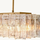 Lustre Rectangulaire en Verre Fumé Orsay 124cm