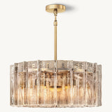 Lustre Rond en Verre Fumé Orsay 93cm