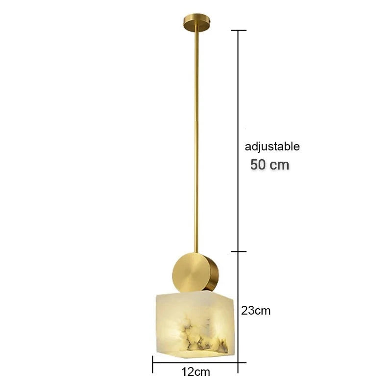 Suspension Design "Marbre Minimaliste"