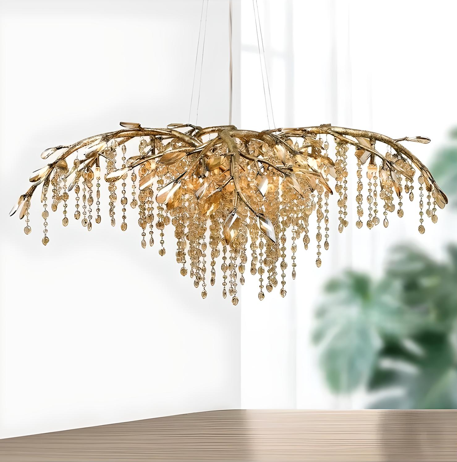 Lustre en Cristal Haut de Gamme "Pluie de Cristal"