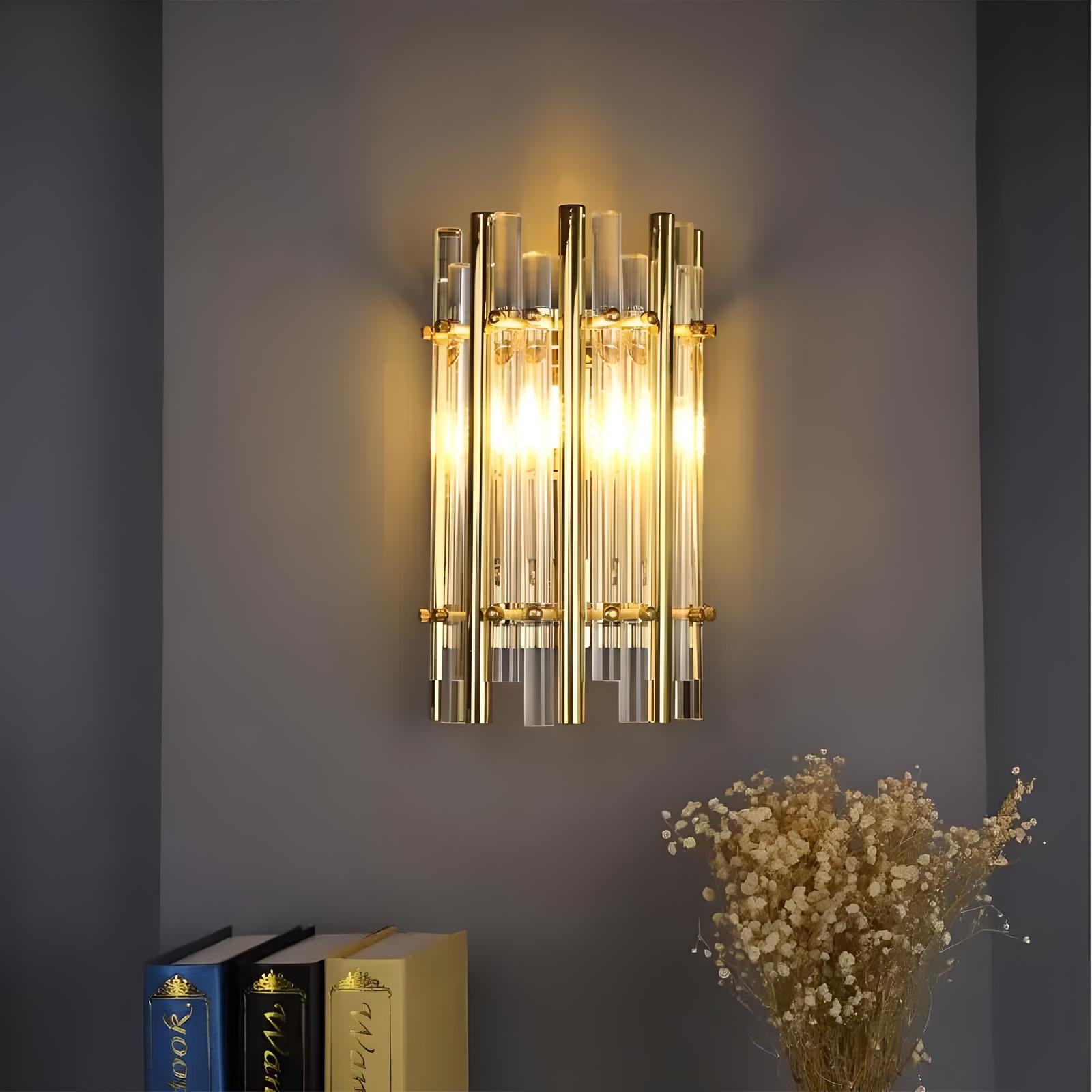 Applique Murale Cristal Luxe "Brillance Doré Précieuse"