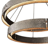 Lustre Rond à Deux Niveaux en Laiton Élysée 137cm