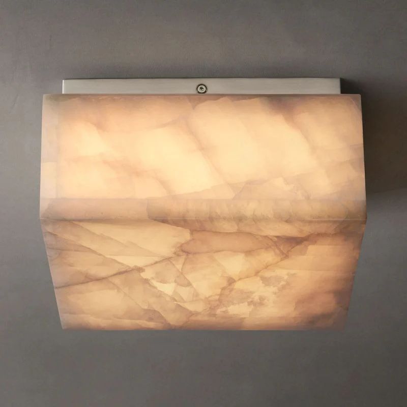 Rivege Alabaster Calcite Square Flushmount