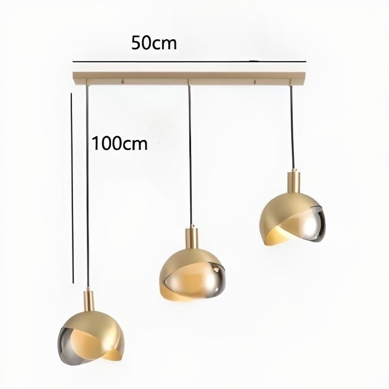 Suspension Design en Verre Cuivrée