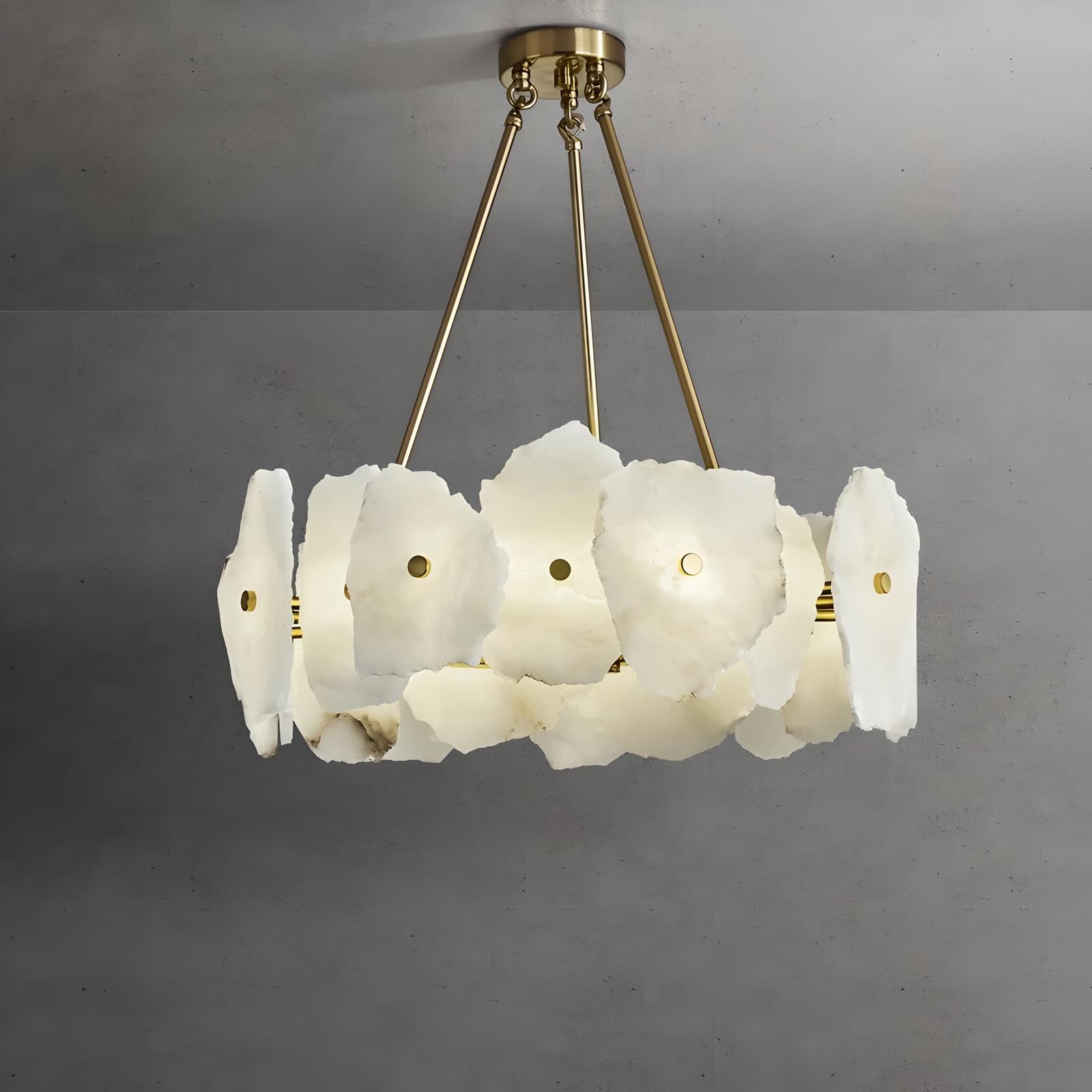 Lustre en Marbre Naturel Opale