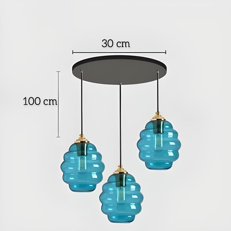 Suspension en Verre Moderne "Brume Nordique"