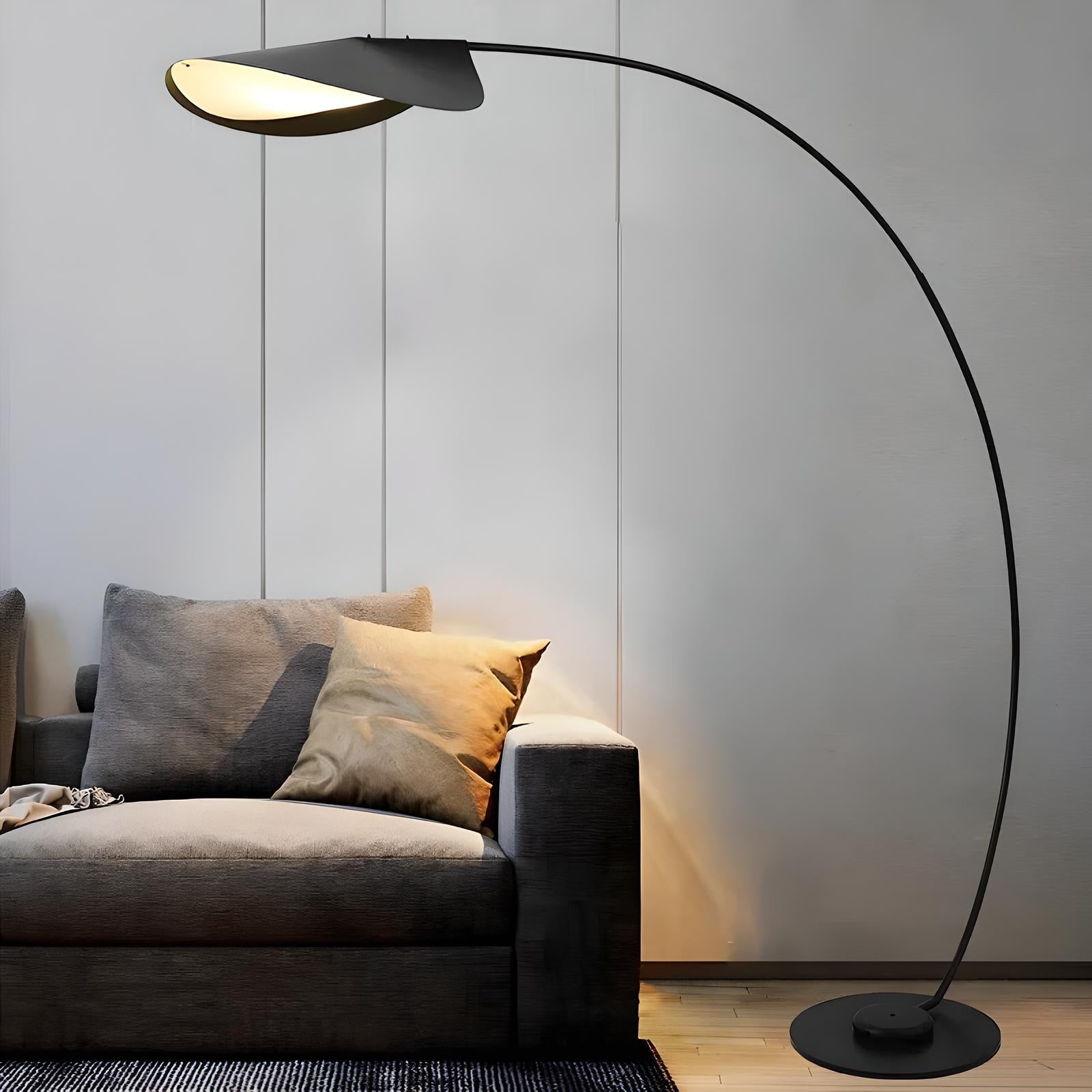 Lampadaire Design en Arc parabolique noir