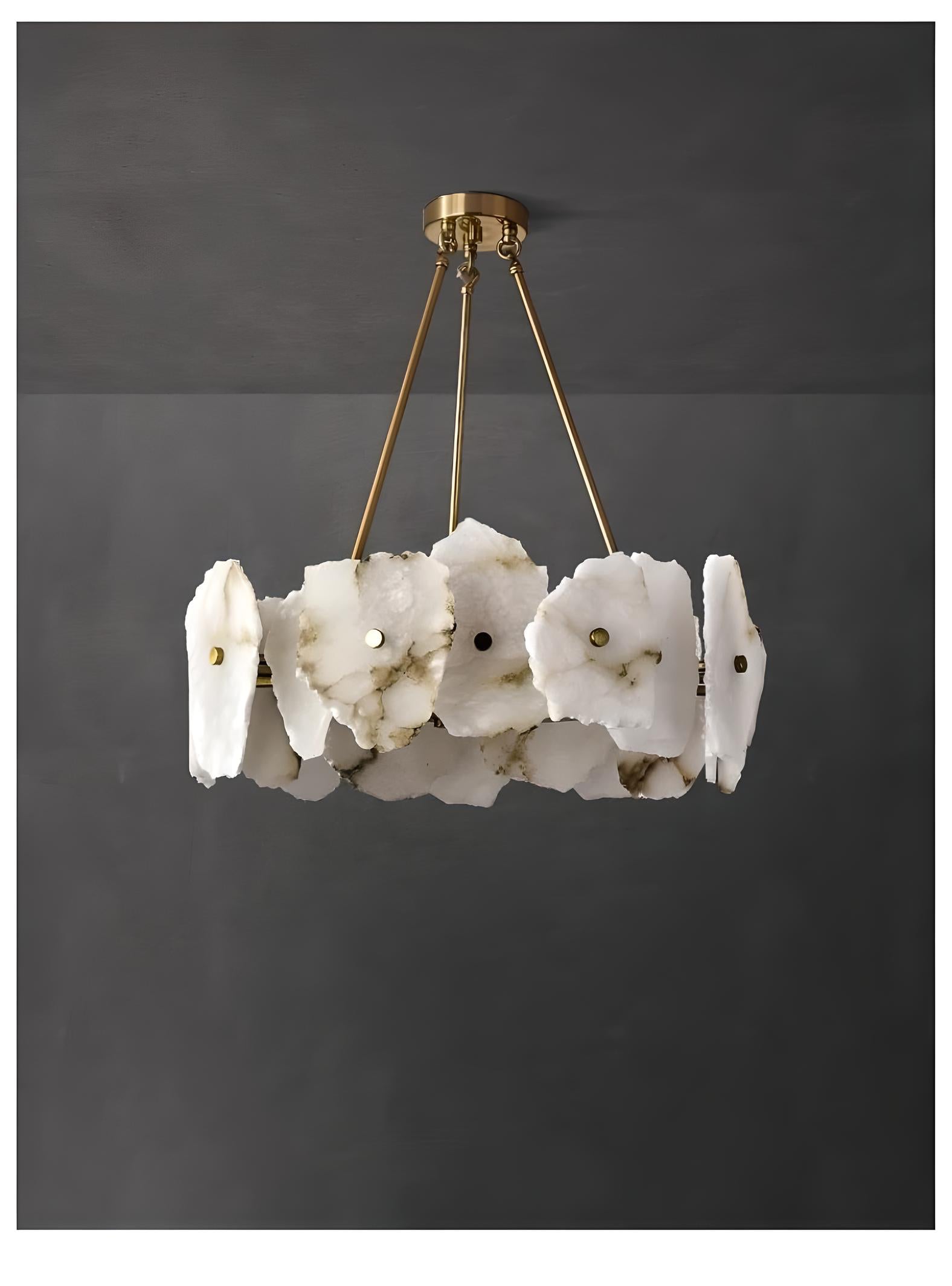 Lustre en Marbre Naturel Opale