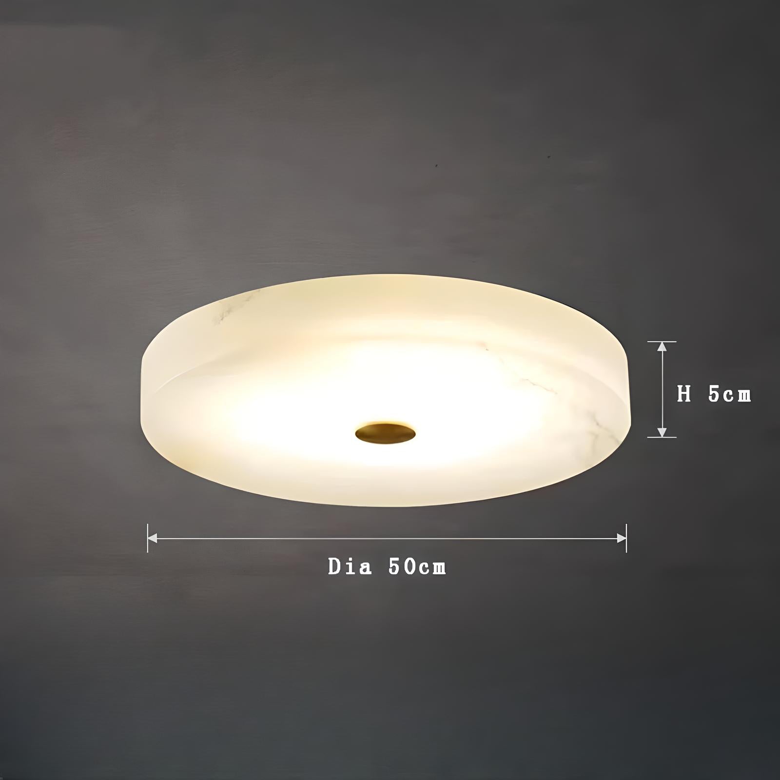 Plafonnier Led en Marbre Blanc "Élégance Lumineuse"