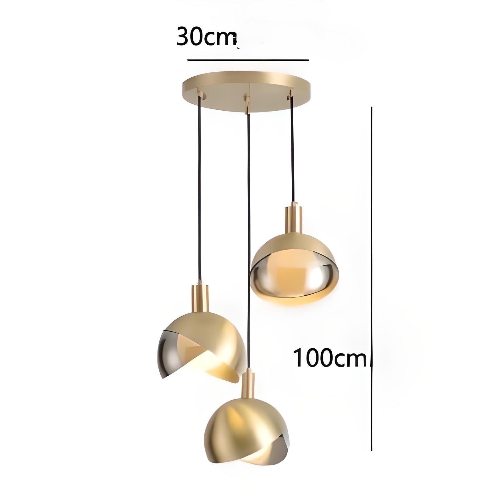 Suspension Design en Verre Cuivrée