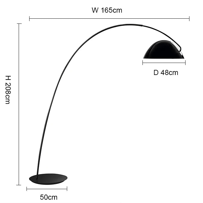 Lampadaire Design Minimaliste en Arc "Eclipse"