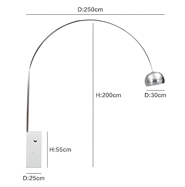 Lampadaire Flos Arco LED Marbre Edition