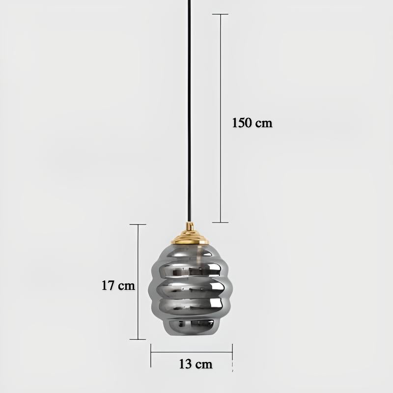 Suspension en Verre Moderne "Brume Nordique"