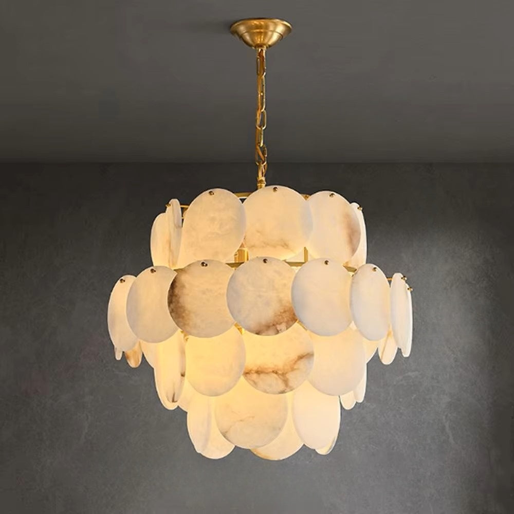 Lustre en Marbre Haut de Gamme "Aurum Marbre"