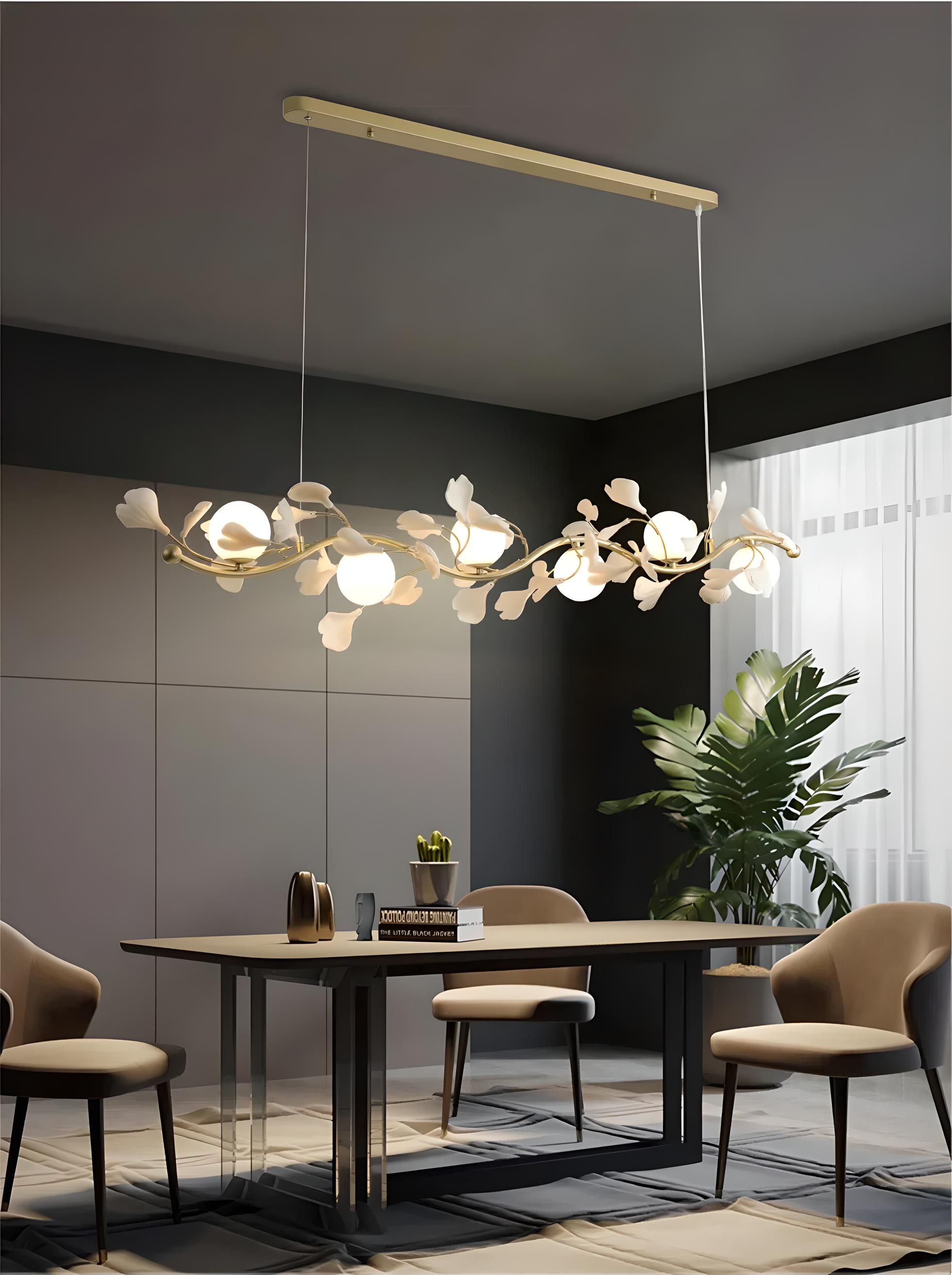 Lustre Moderne Ginkgo "Fleur Japonaise"