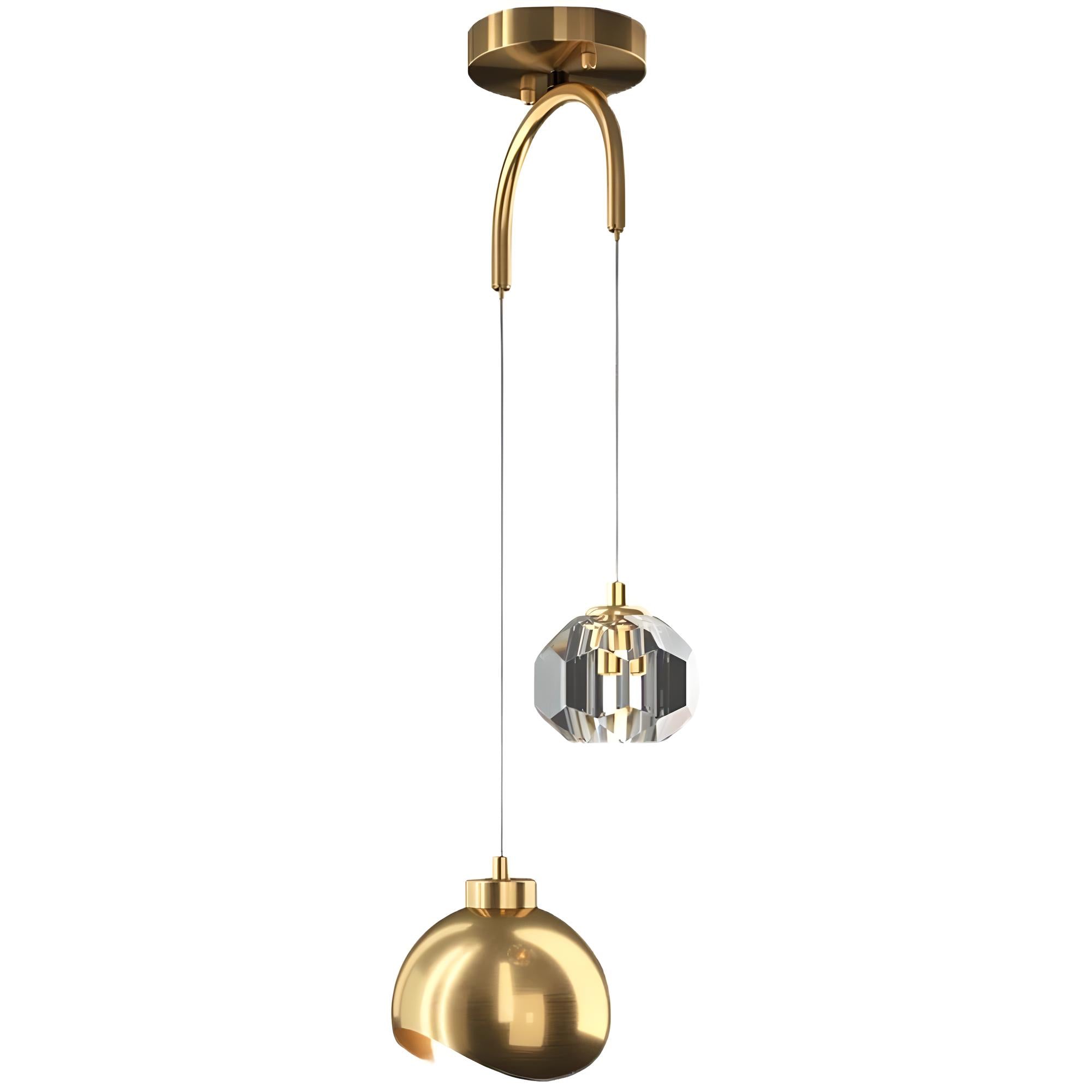 Suspension Design Boule de Verre "Hémisphère Nordique"