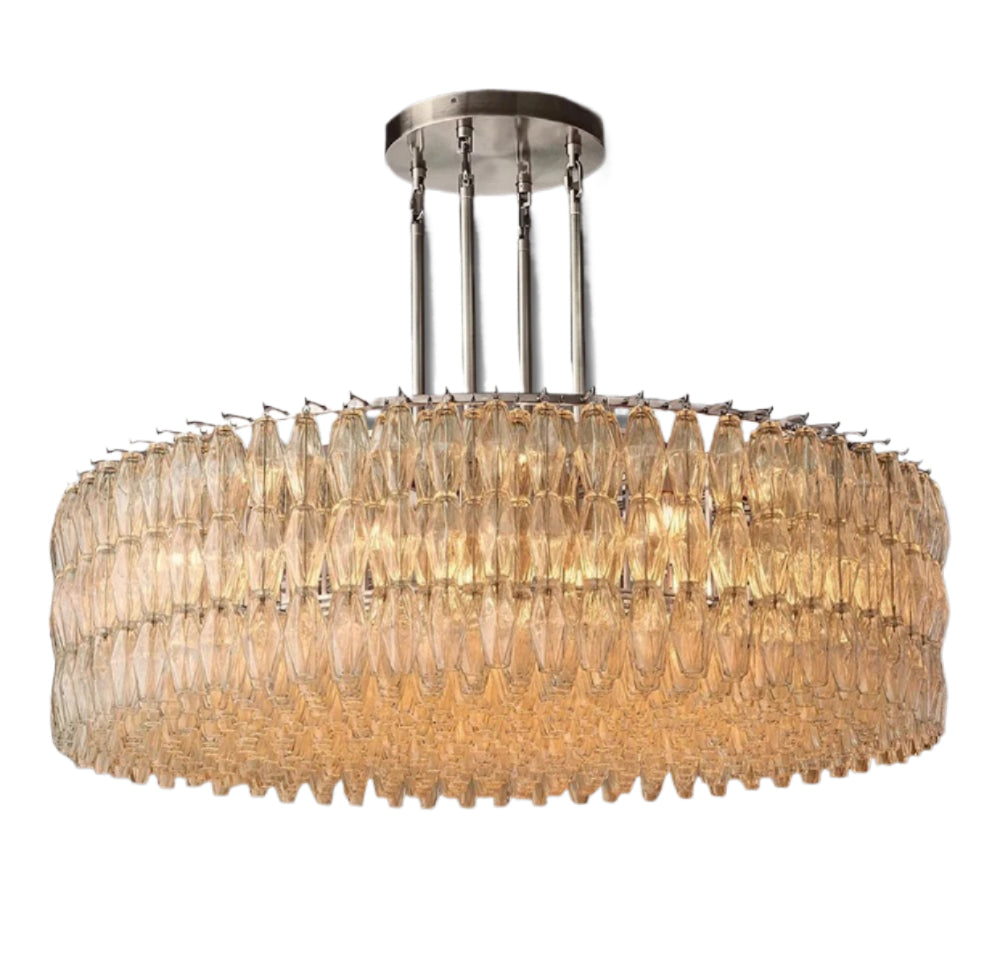 Lustre Haut de Gamme en Verre Transparent "Venezia" '156