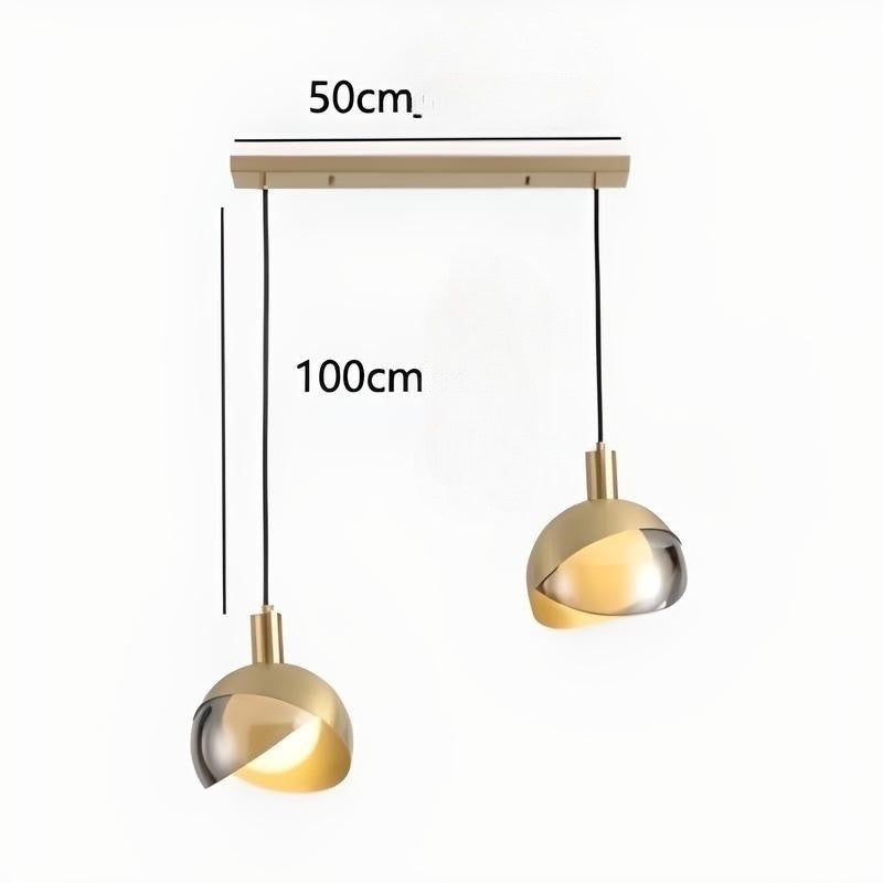 Suspension Design en Verre Cuivrée