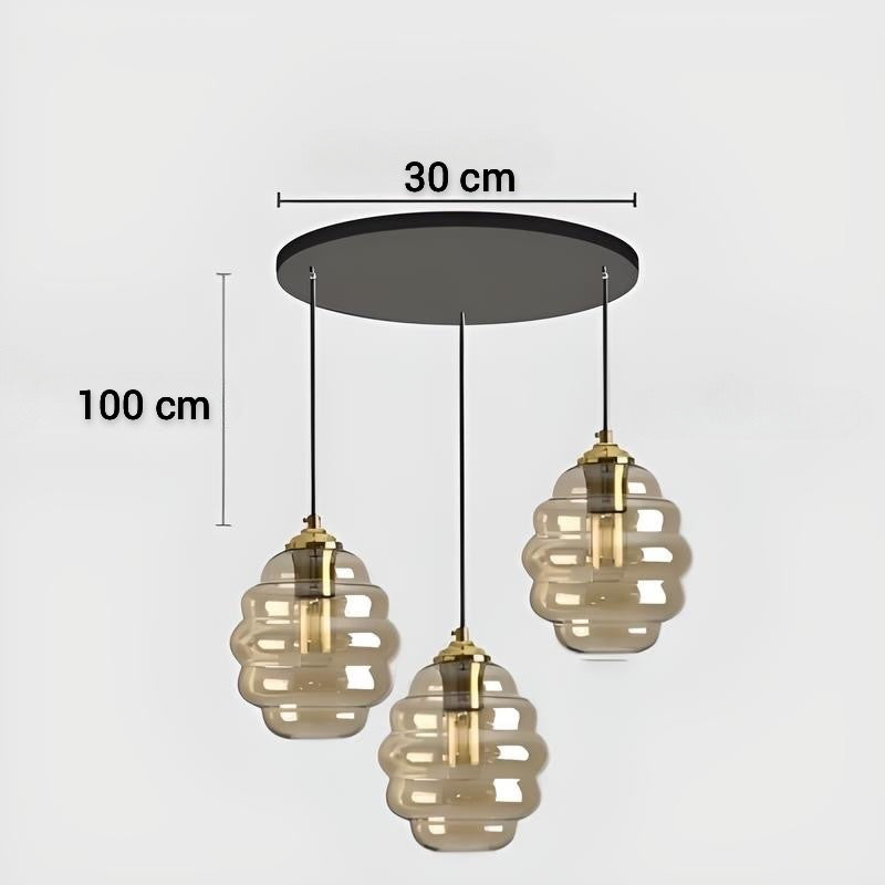 Suspension en Verre Moderne "Brume Nordique"