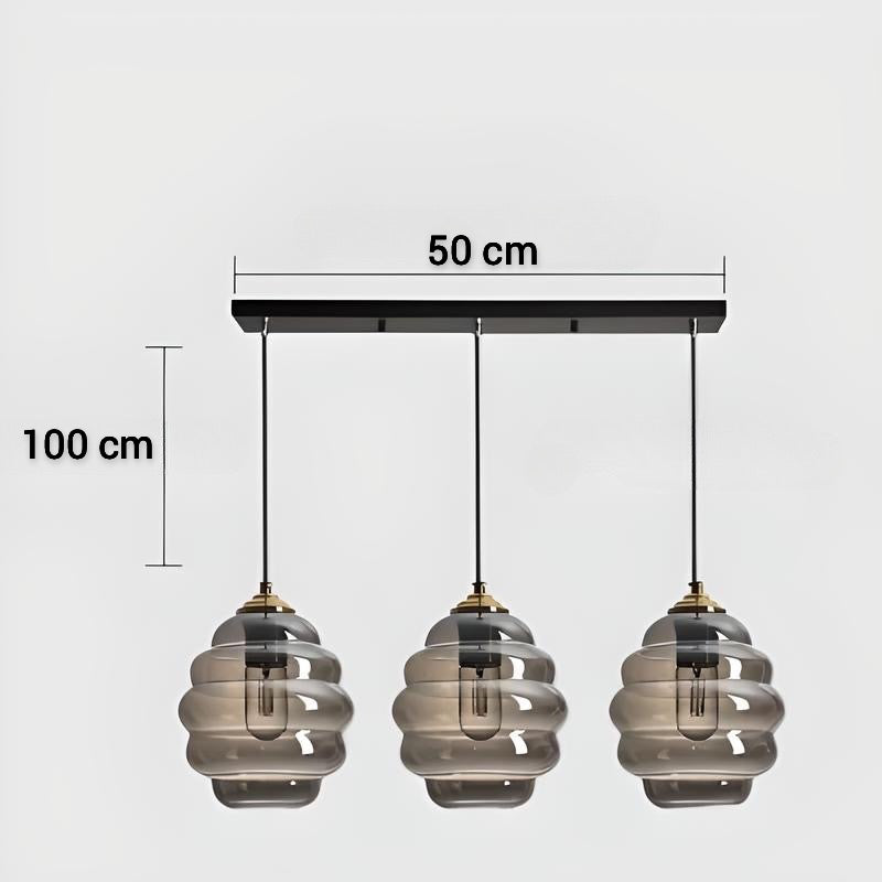 Suspension en Verre Moderne "Brume Nordique"