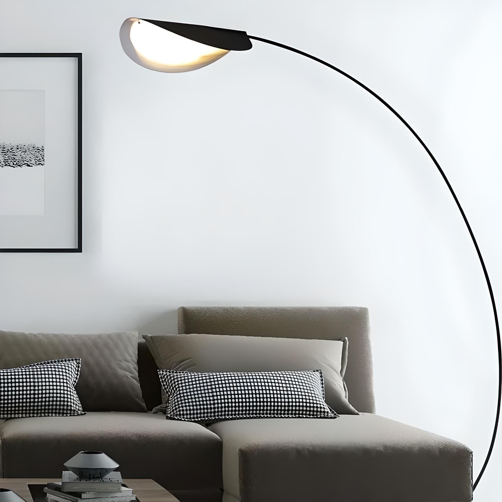 Lampadaire Design en Arc parabolique noir