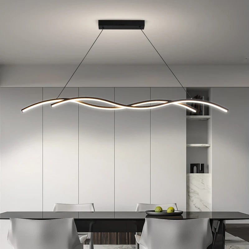 Suspension Design LED Linéaire Minimaliste