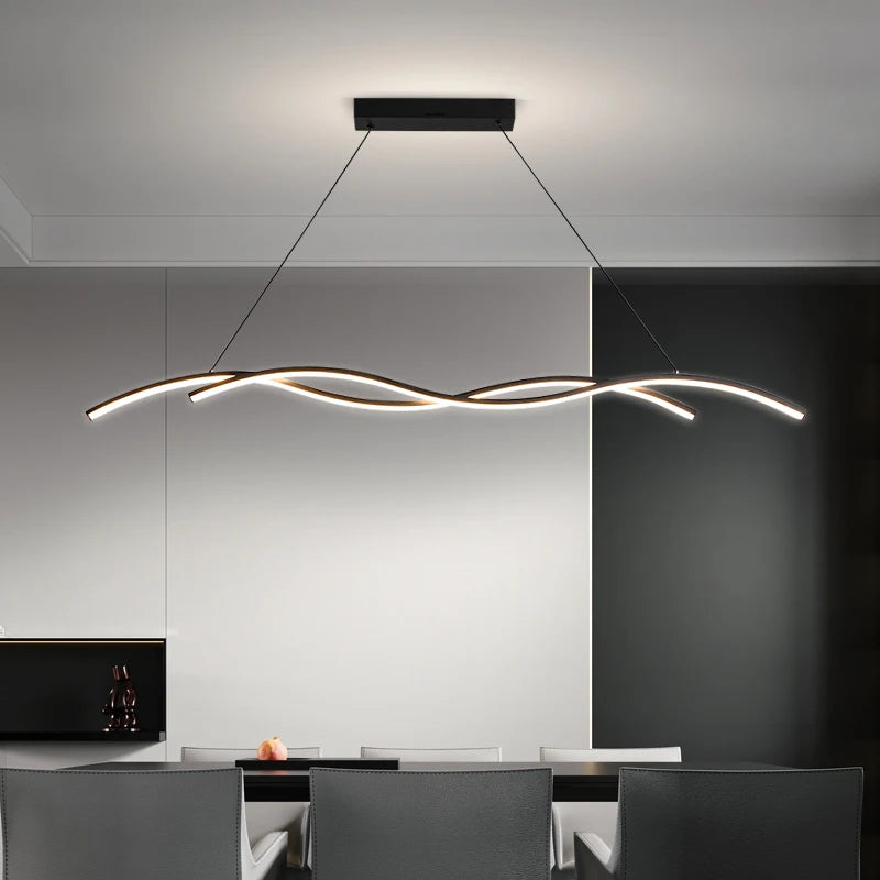 Suspension Design LED Linéaire Minimaliste