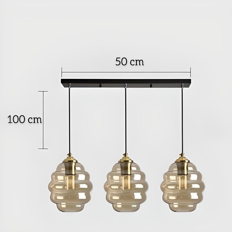 Suspension en Verre Moderne "Brume Nordique"