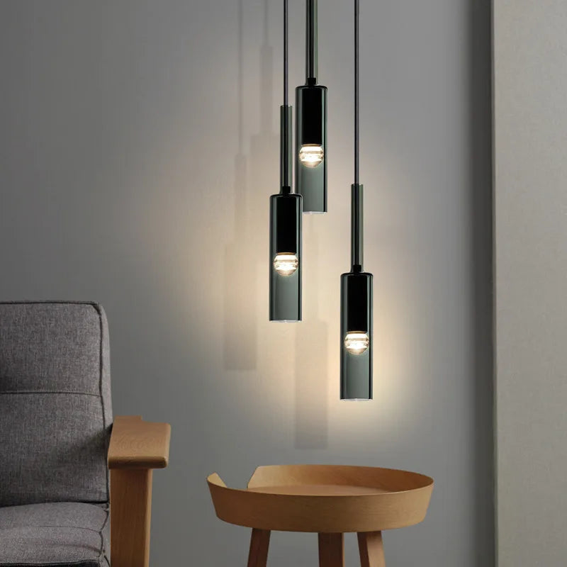 Suspension Design en Verre Moderne "Bougie lumineuse"