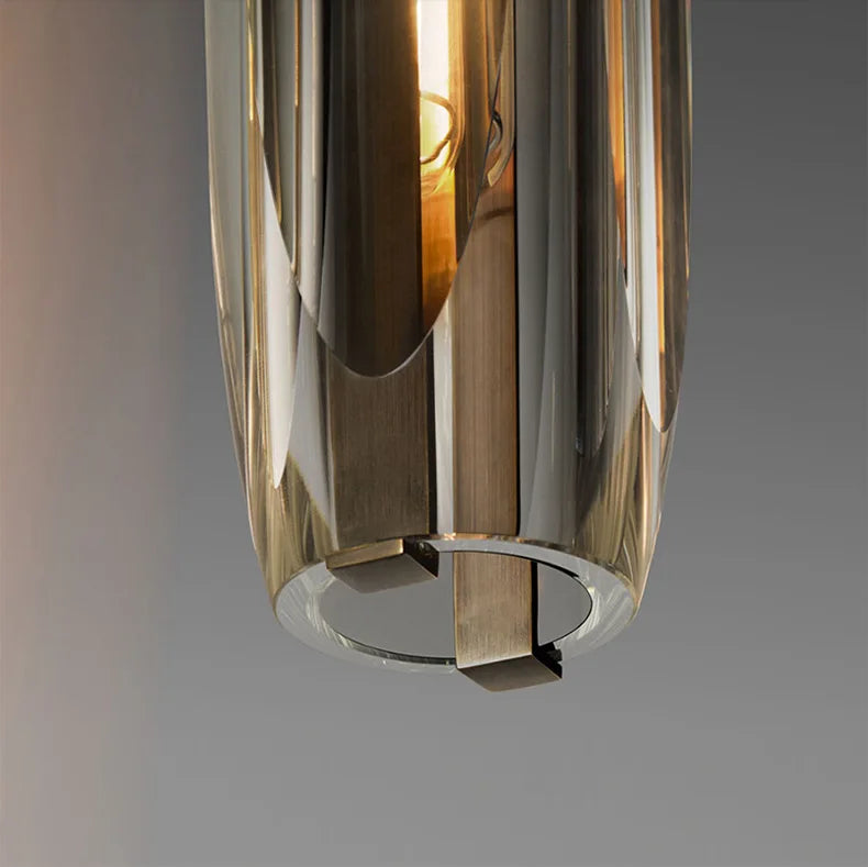 Suspension Design en Cristal "Mail de Cuivre Rouge"