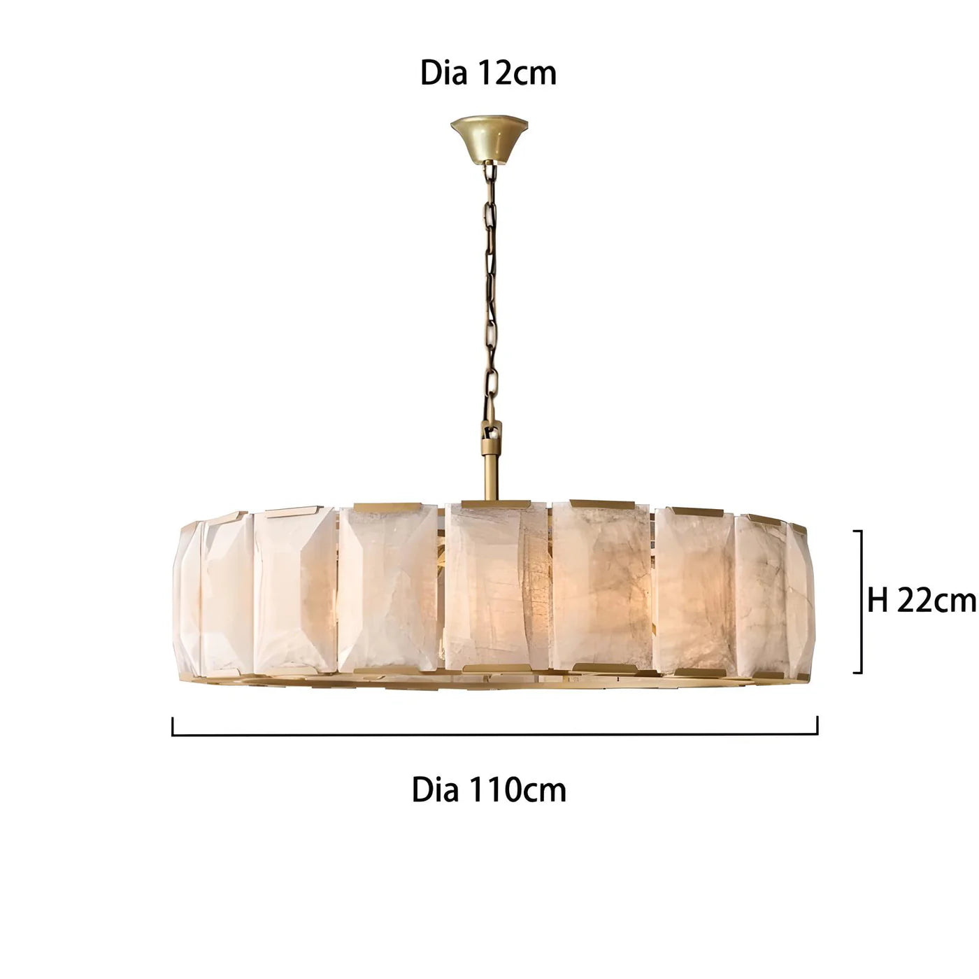 Lustre Haut de Gamme circulaire "Palais Royal"