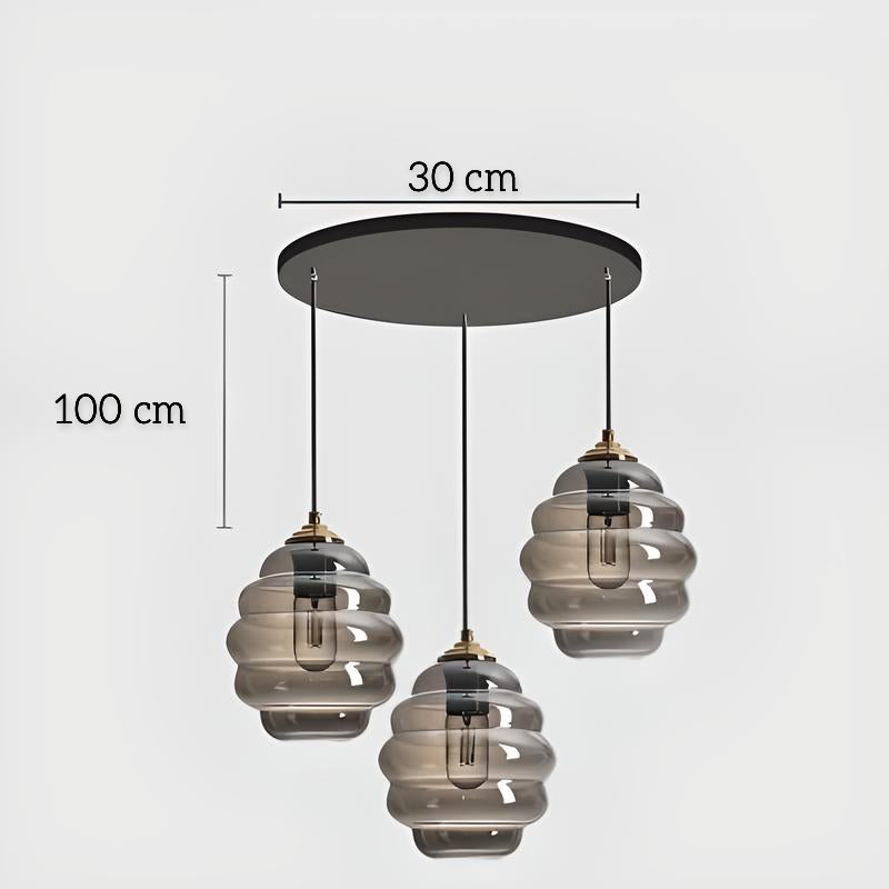 Suspension en Verre Moderne "Brume Nordique"