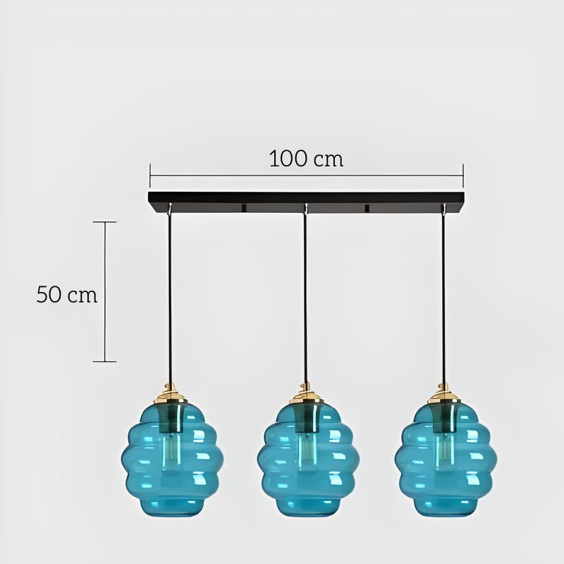 Suspension en Verre Moderne "Brume Nordique"