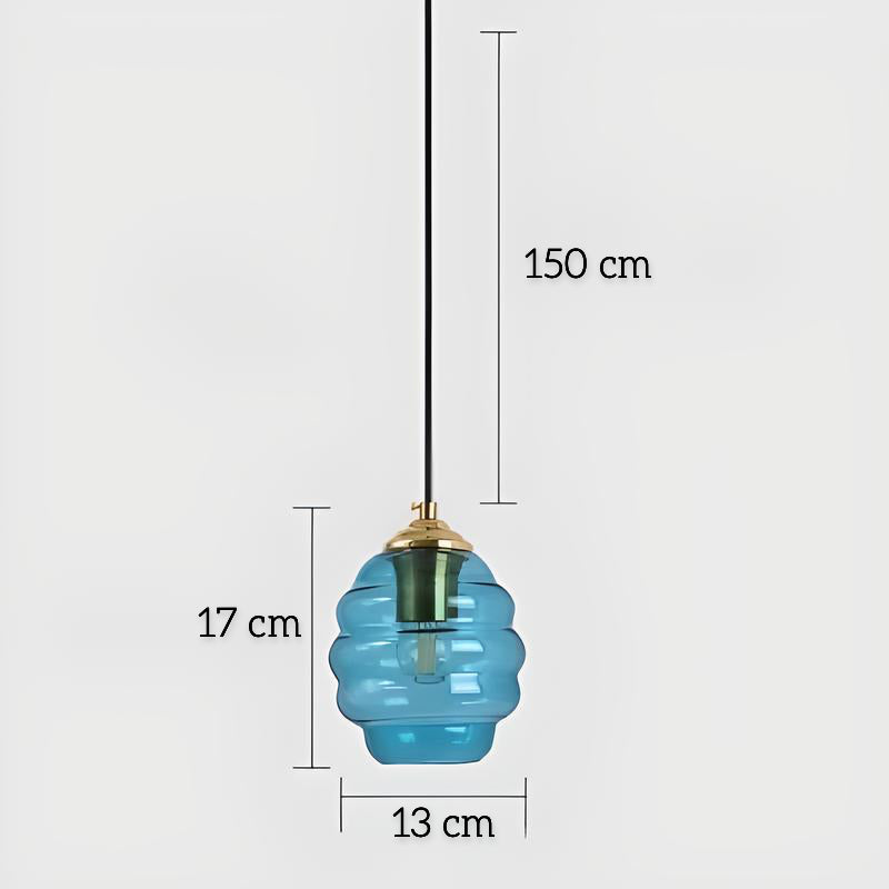 Suspension en Verre Moderne "Brume Nordique"