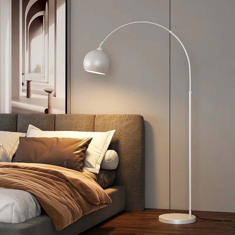 Lampadaire Design Italien en Arc Chromé