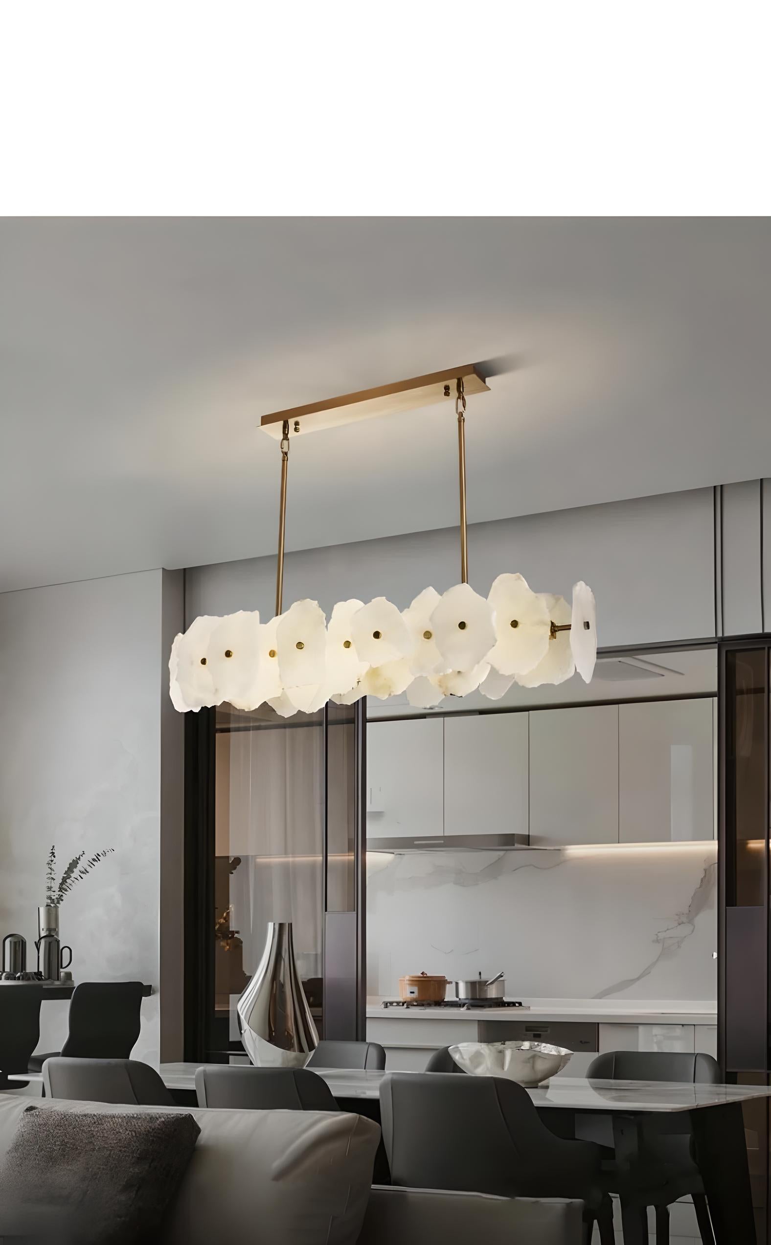 Lustre en Marbre Naturel Opale