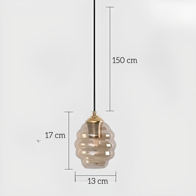 Suspension en Verre Moderne "Brume Nordique"