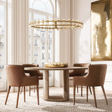 Lustre Rond à Deux Niveaux Rouage 152cm
