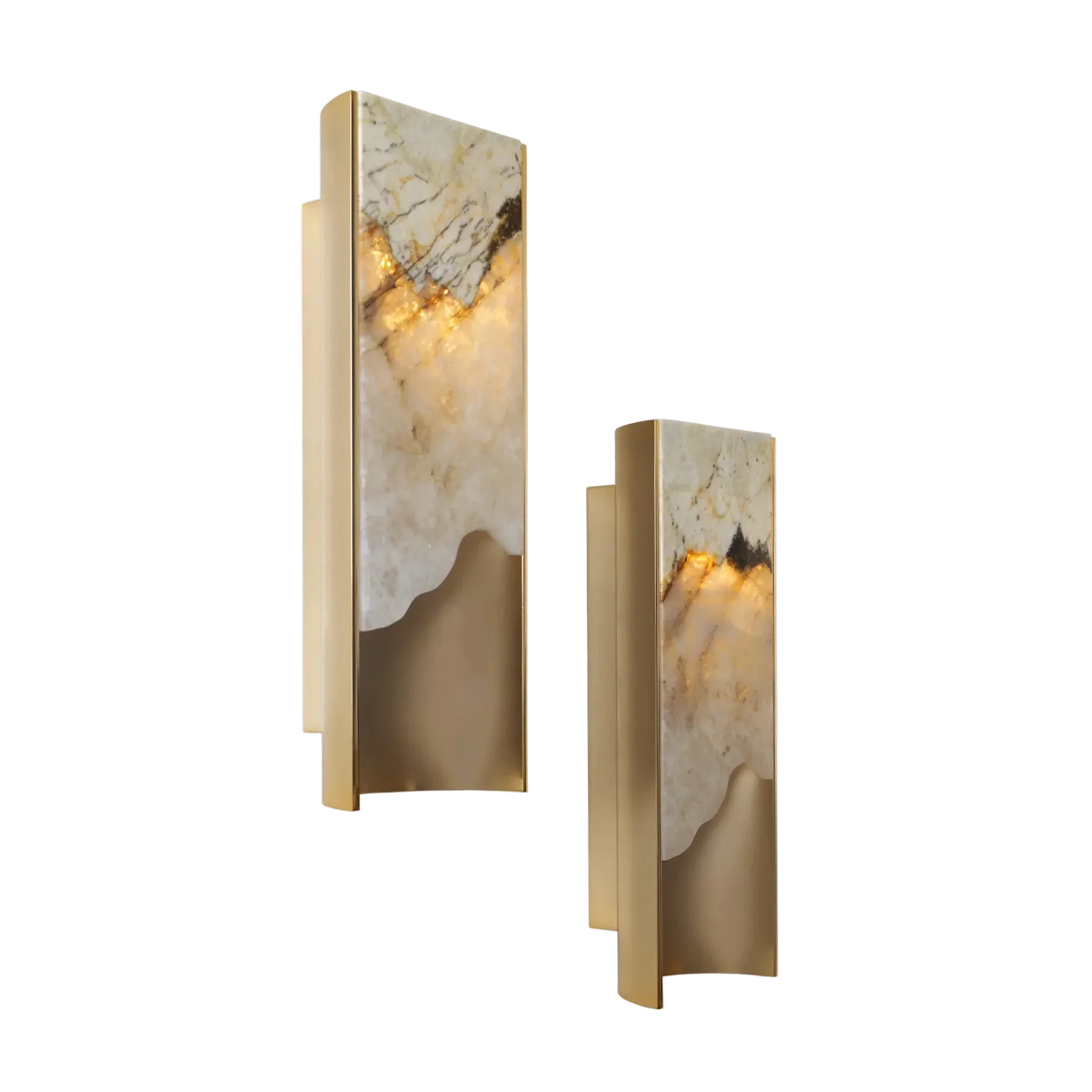 applique murale en marbre haut de gamme laiton