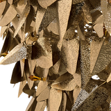 lustre de luxe en laiton et cristal