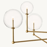 Lustre à Trois Bras en Verre Vauban 117cm
