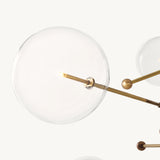 Lustre à Six Bras en Verre Vauban 140cm