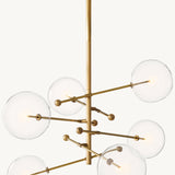 Lustre à Six Bras en Verre Vauban 140cm