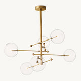 Lustre à Six Bras en Verre Vauban 140cm