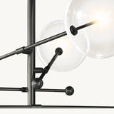 Lustre à Six Bras en Verre Vauban 140cm