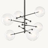 Lustre à Six Bras en Verre Vauban 140cm