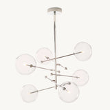 Lustre à Six Bras en Verre Vauban 140cm