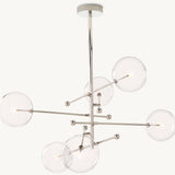 Lustre à Six Bras en Verre Vauban 140cm
